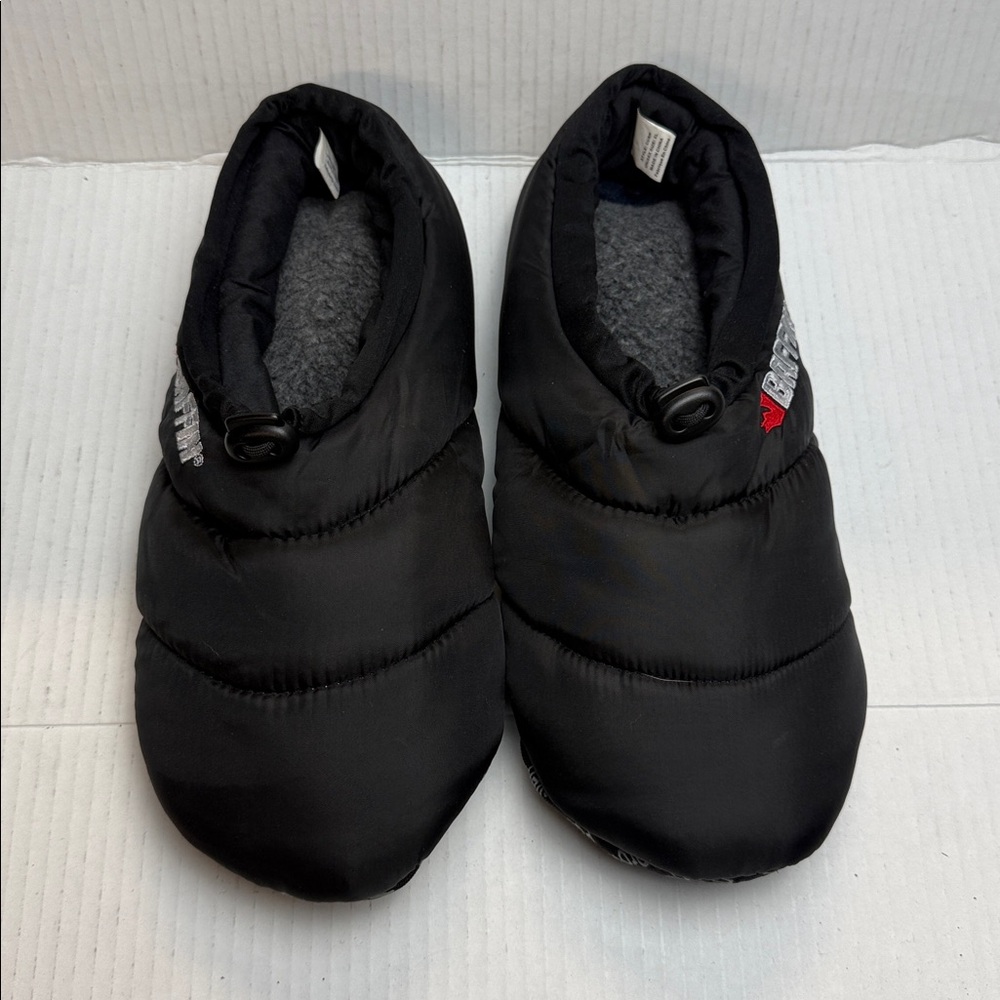Baffin Black Quilted Puffer Slippers XL Unisex Insulated Slip-On Winter Shoes - Picture 3 of 9